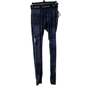 NWT‎ Reebok Mens Blue Reed Compression Workout Pants Size Small